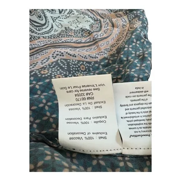 ANTHROPOLOGIE WOMENS BOHO BLOUSE SMALL MULTICOLOR BEADED SEQUIN FLORAL PRINT - Picture 11 of 16